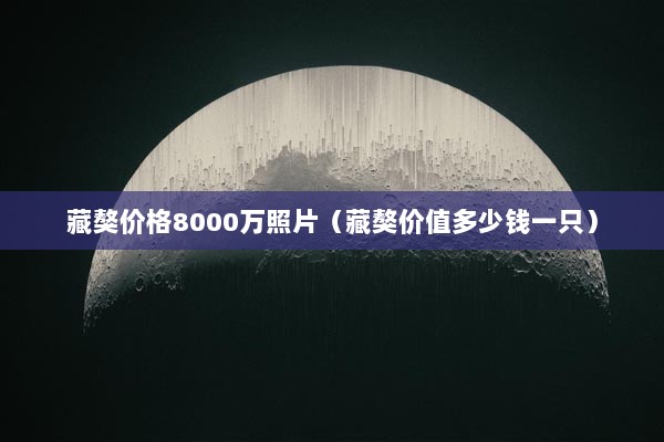 藏獒价格8000万照片（藏獒价值多少钱一只）