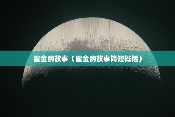 霍金的故事（霍金的故事简短概括）