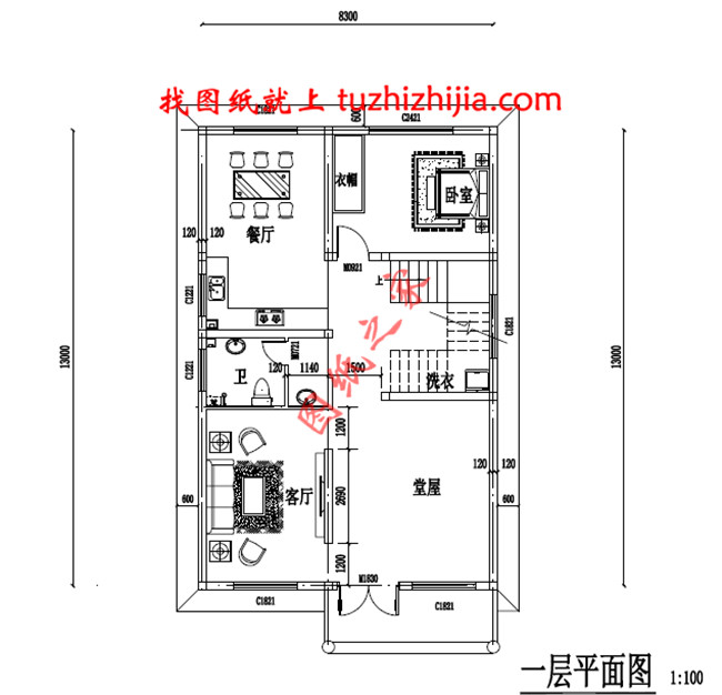 8米宽12米长房屋设计图及效果图，10套全新设计图纸